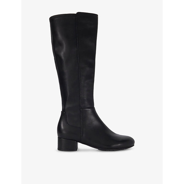 Dune Tayla knee-high heeled leather boots