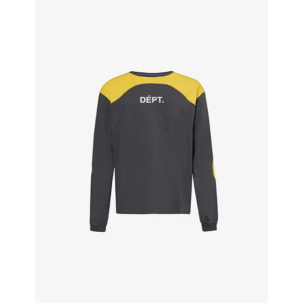 Gallery Dept Logo-Print Long-Sleeve Cotton-Jersey T-Shirt