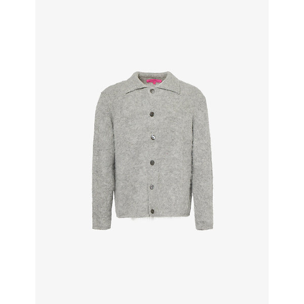 The Elder Statesman Thistle Button-Up Alpaca and Wool-Blend Cardigan