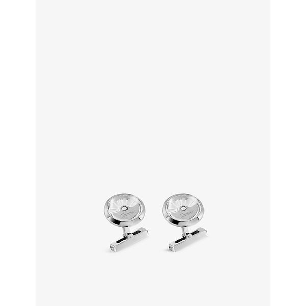 Cartier Oscillating palladium-plated sterling-silver cufflinks