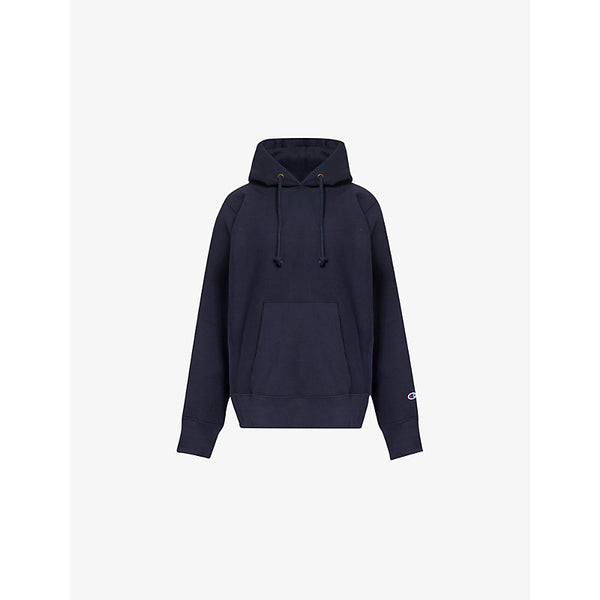 Champion Drawstring-Hood Zip-Up Relaxed-Fit Cotton-Blend Hoody