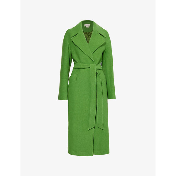 Aspiga Belted Notch-Lapels Relaxed-Fit Wool Coat