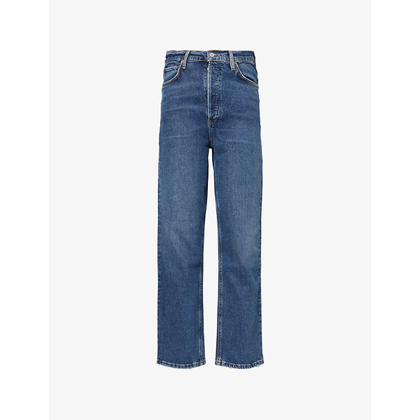 Agolde 90's Pinch Waist Straight-Leg High-Rise Stretch-Denim Jeans