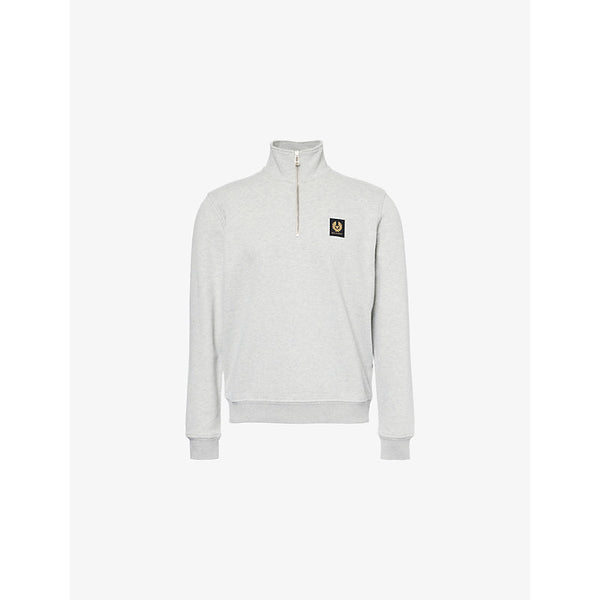 Belstaff Funnel-Neck Brand-Patch Cotton-Jersey Sweatshirt