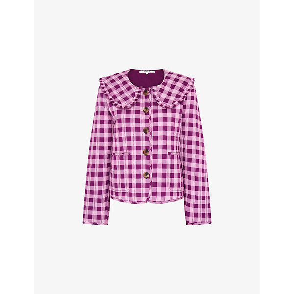 Omnes Peggy Gingham-Pattern Quilted Cotton Jacket