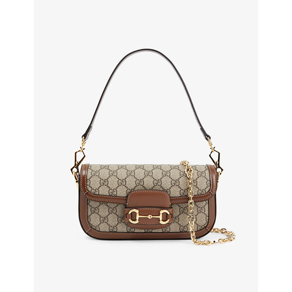 Gucci Horsebit 1955 Small Canvas Top-Handle Bag