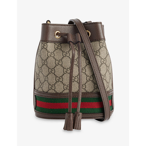 Gucci Ophidia Mini Canvas Bucket Bag