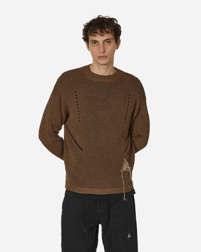 ROA Hemp Crewneck Sweater Brown