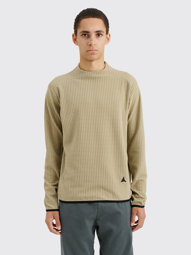 ROA Grid Mockneck Sweater Silver Sage