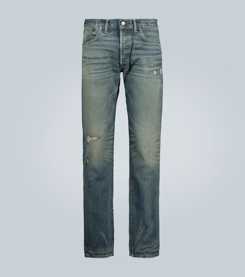 RRL Slim-fit washed selvedge jeans