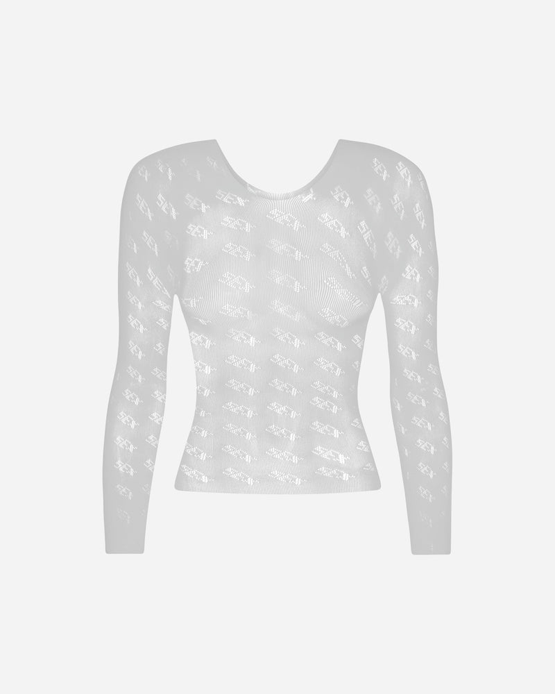 R & M Leathers Women s Web Longsleeve Top White