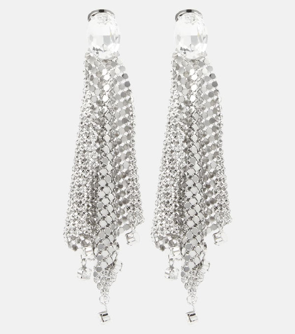 Rabanne Crystal-embellished chainmail earrings