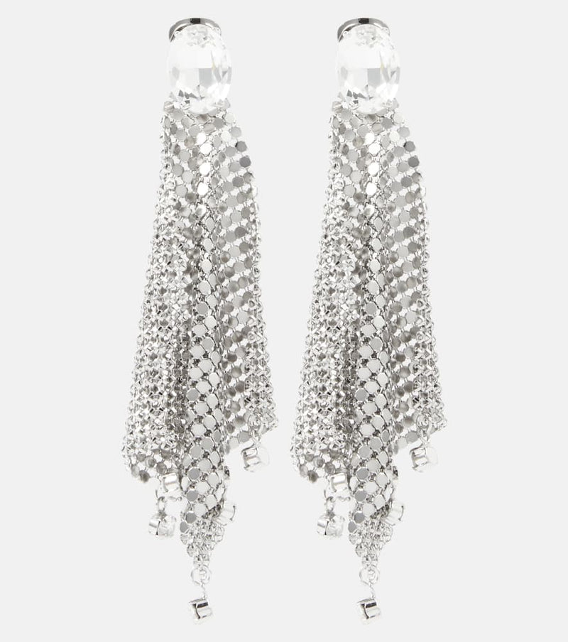 Rabanne Crystal-embellished chainmail earrings