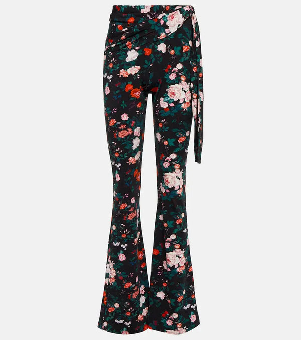 Rabanne Floral high-rise straight pants | LYBSTORE