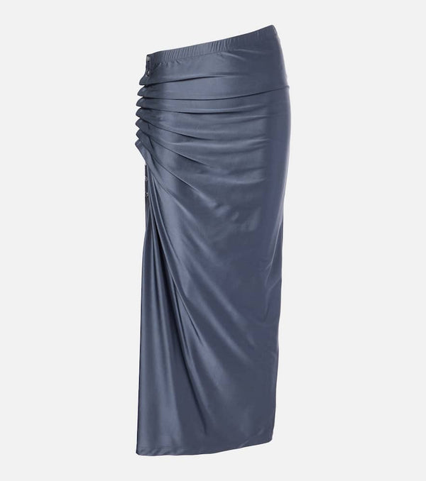 Rabanne Gathered jersey midi skirt