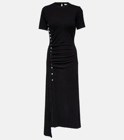 Rabanne Pleated jersey maxi dress