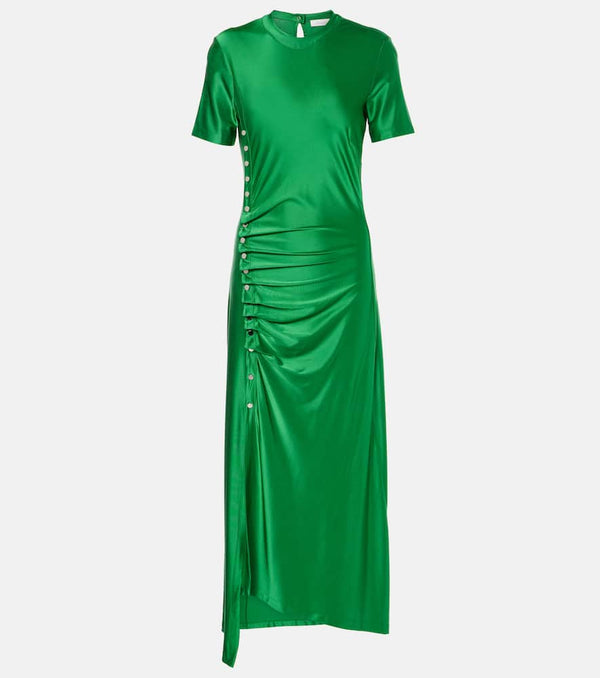 Rabanne Ruched satin maxi dress