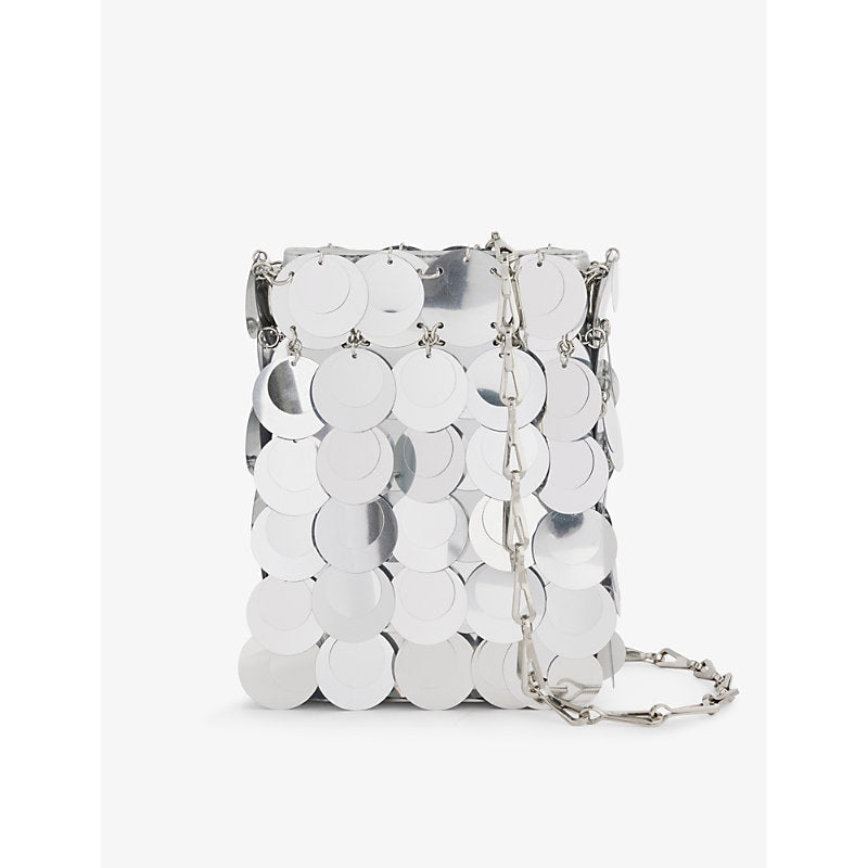 Rabanne Sparkle mini woven clutch