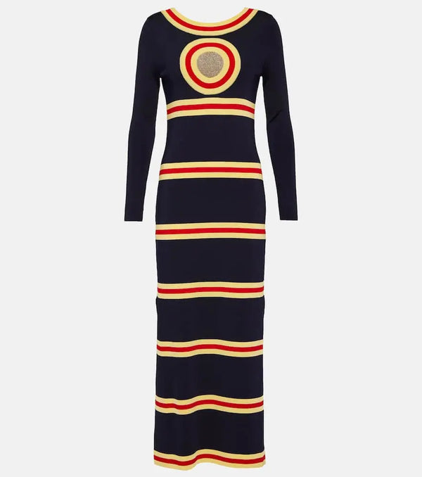 Rabanne Striped maxi dress