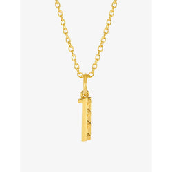 Womens Rachel Jackson Symbolic Number 1 22ct yellow gold-plated sterling silver pendant necklace