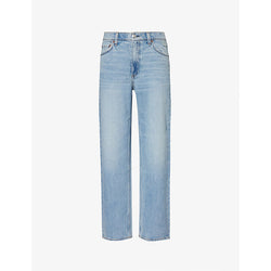 Womens Rag & Bone Harlow straight-leg mid-rise stretch jeans