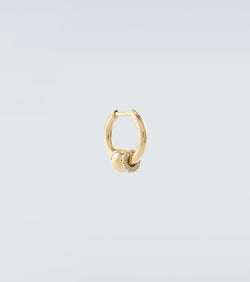 Rainbow K 14kt gold hoop earring with diamonds