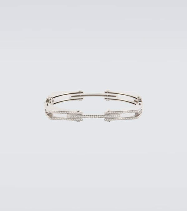 Rainbow K Chrome 14kt white gold bangle with diamonds