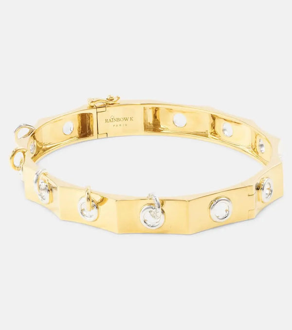 Rainbow K Eyet 14kt yellow and white gold bracelet with diamonds | LYBSTORE