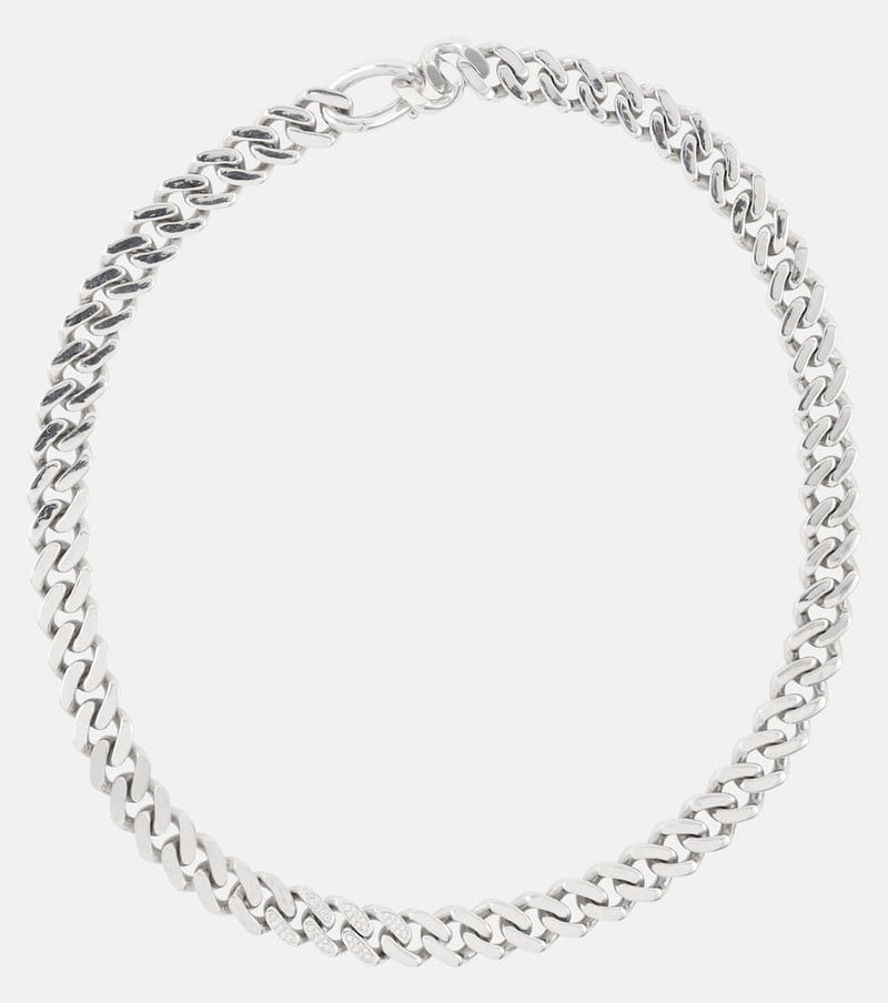 Rainbow K Link 14kt white gold necklace with diamonds | LYBSTORE