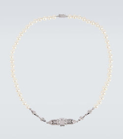 Rainbow K Majesty 14kt gold necklace with pearls and diamonds