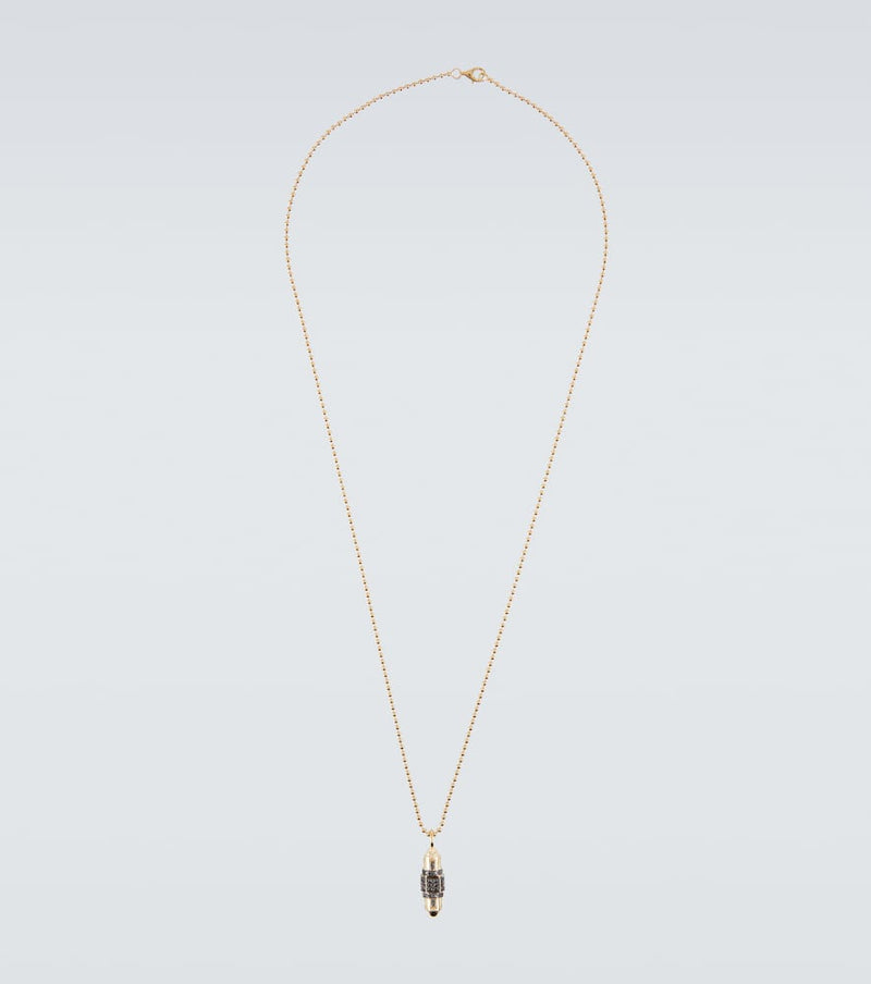 Rainbow K Majesty Bullet 9kt gold pendant necklace with diamonds