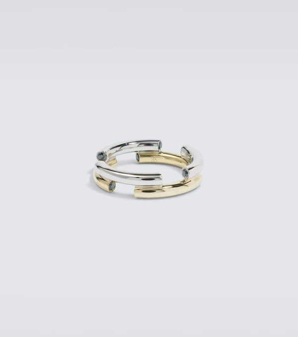 Rainbow K Monica 9kt gold ring with diamonds