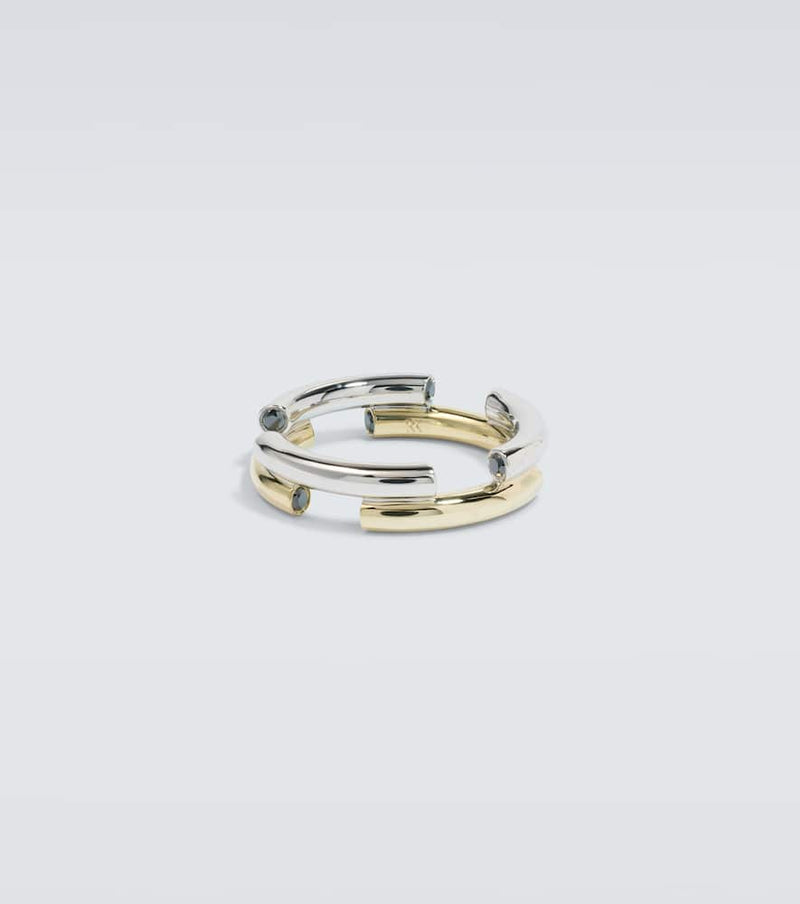 Rainbow K Monica 9kt gold ring with diamonds