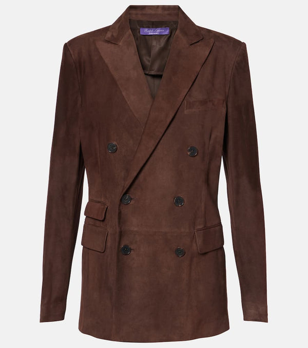 Ralph Lauren Collection Ansley double-breasted suede blazer