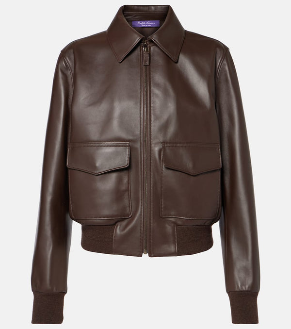 Ralph Lauren Collection Sullivan leather bomber jacket