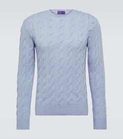 Ralph Lauren Purple Label Cable-knit cashmere sweater