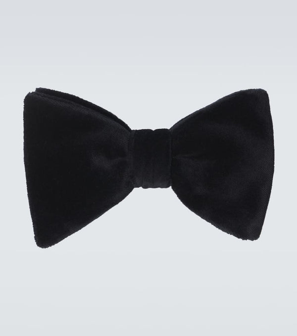 Ralph Lauren Purple Label Cotton velvet bow tie