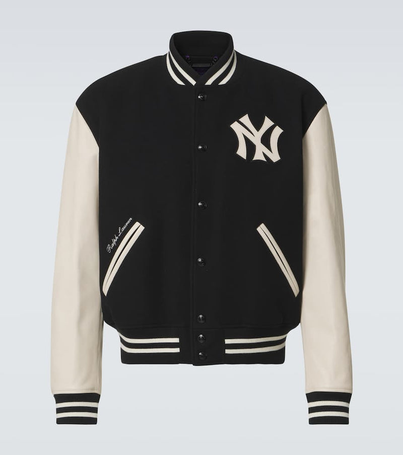 Ralph Lauren Purple Label x New York Yankees wool and cashmere varsity jacket