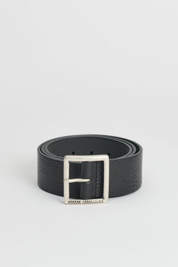 Random Identities Leather Belt Black