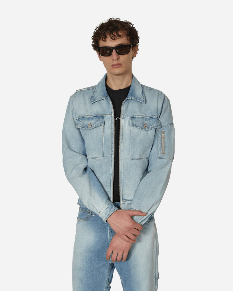 Random Identities Zipped Denim Jacket Blue