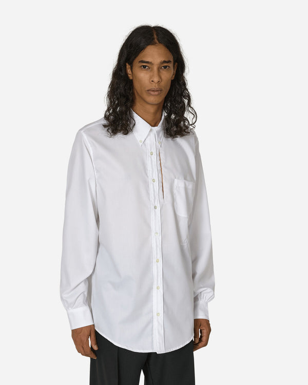 Random Identities Cut-Out Longsleeve Shirt White