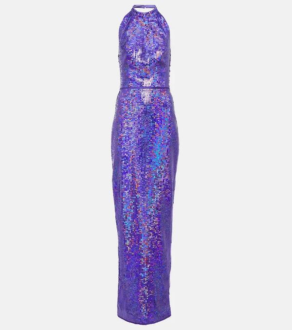 Rasario Sequin-embellished gown | LYBSTORE