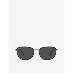 Womens Ray-Ban 0RB3705 square-frame metal sunglasses