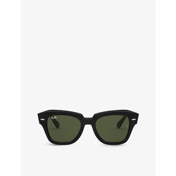 Ray-Ban RB2186 rectangular-frame acetate sunglasses