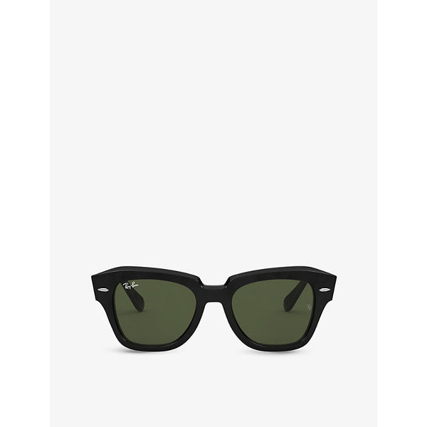 Ray-Ban RB2186 rectangular-frame acetate sunglasses | LYBSTORE