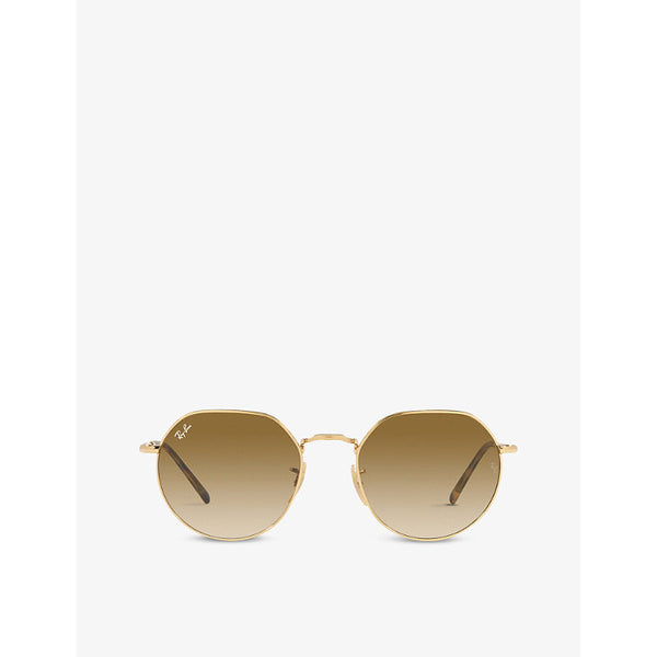 Ray-Ban RB3565 Jack hexagonal-frame gold-toned and acetate sunglasses | LYBSTORE