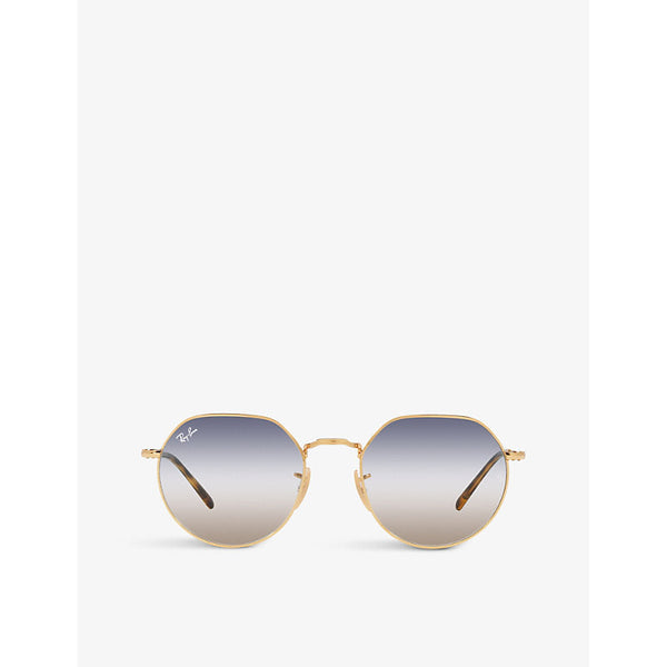 Ray-Ban RB3565 Jack hexagonal-frame metal and acetate sunglasses | LYBSTORE