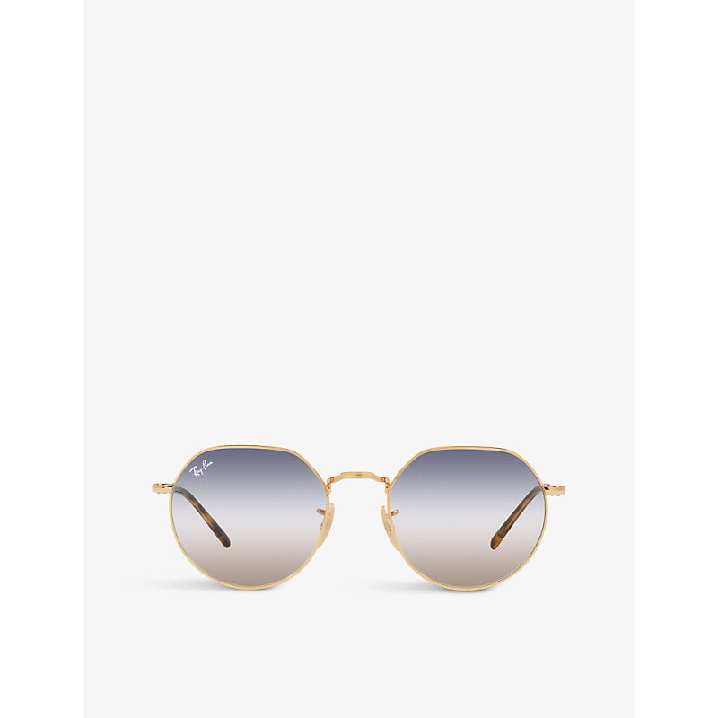 Ray-Ban RB3565 Jack hexagonal-frame metal and acetate sunglasses