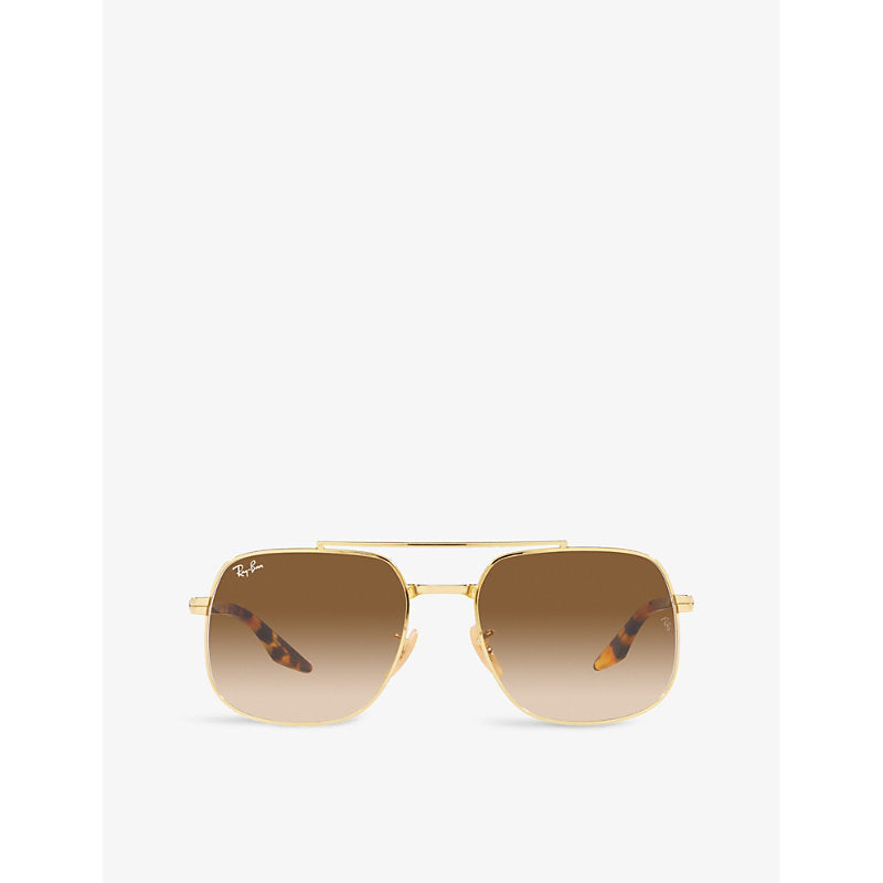 Ray-Ban RB3699 polarised polished-metal sunglasses