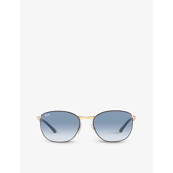 Ray-Ban RB3702 pillow-shape metal sunglasses | LYBSTORE